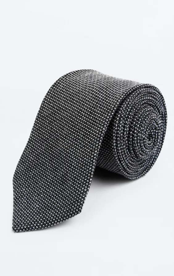 Grey Weave Tie