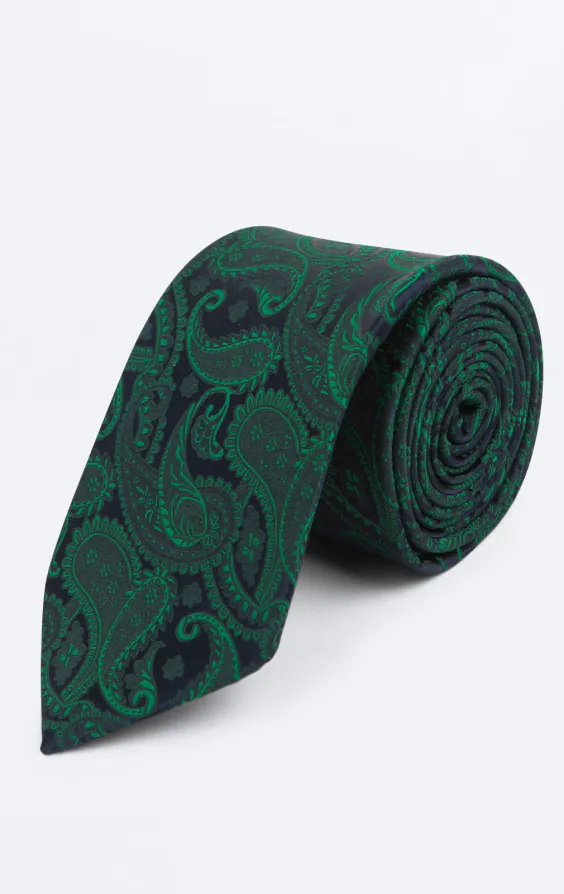 Green Paisley Tie