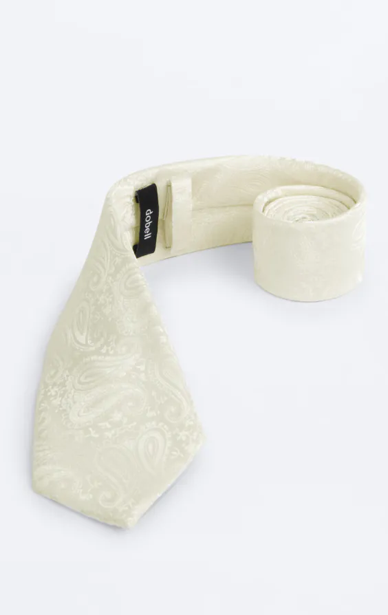 Cream Paisley Tie - photo 1