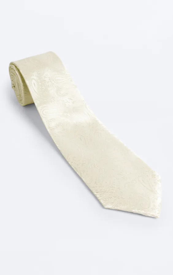 Cream Paisley Tie - photo 2