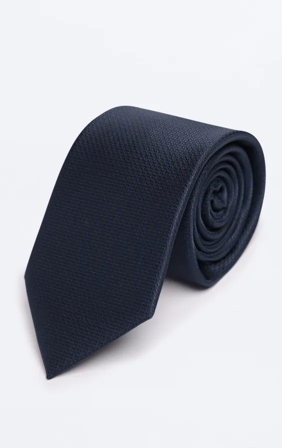 Navy Textured Tie Navy Textured Tie