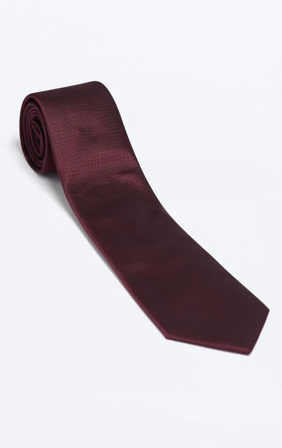 Burgundy Textured Tie - photo 2