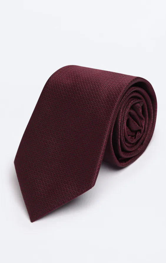 Burgundy Textured Tie