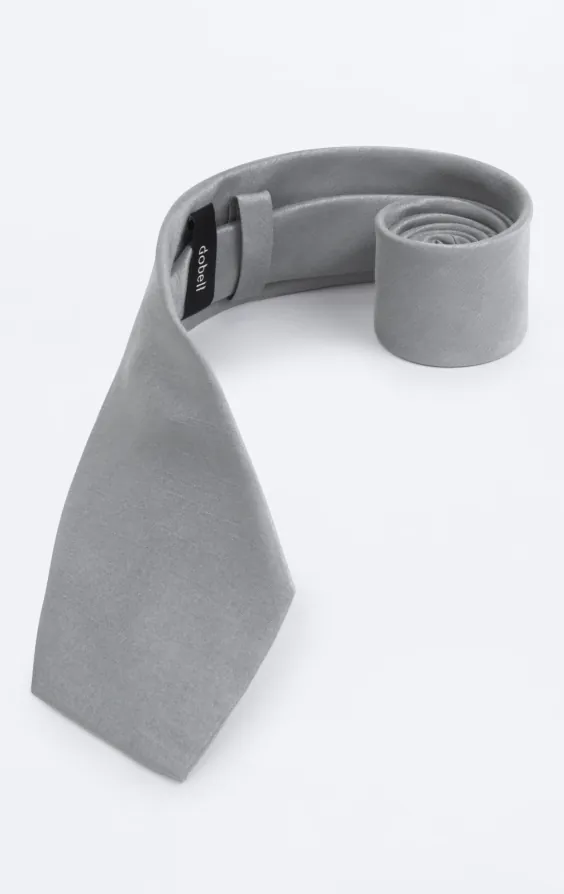 Silver Dupion Tie - photo 1 Silver Dupion Tie - photo 1