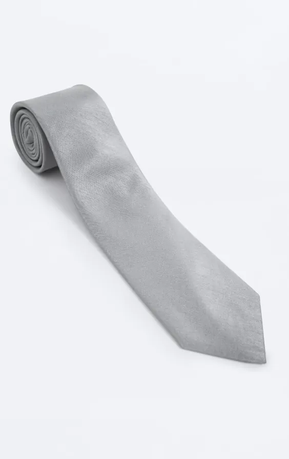 Silver Dupion Tie - photo 2 Silver Dupion Tie - photo 2