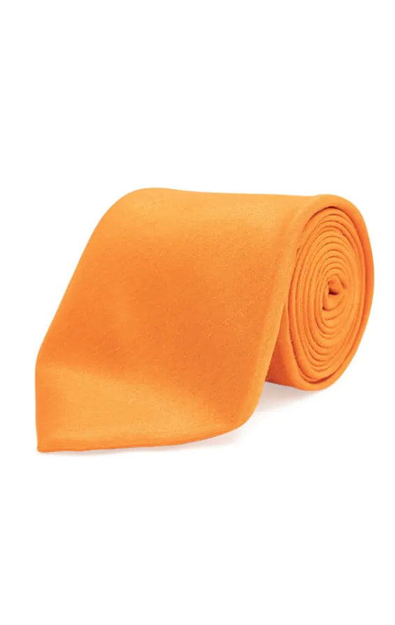 Orange Dupion Tie Orange Dupion Tie