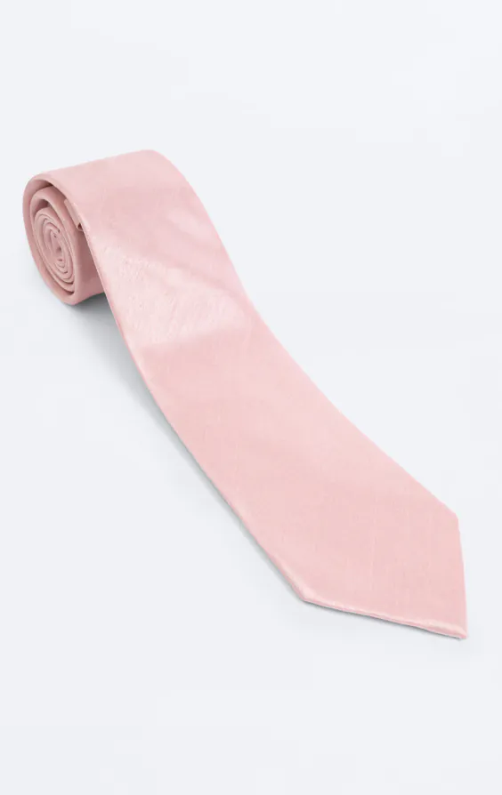 Dobell Light Pink Dupion Tie - photo 2