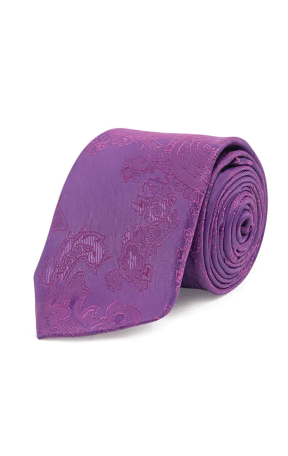 Dobell Boys Purple Paisley Tie