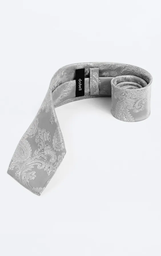 Dobell Silver Paisley Tie - photo 1
