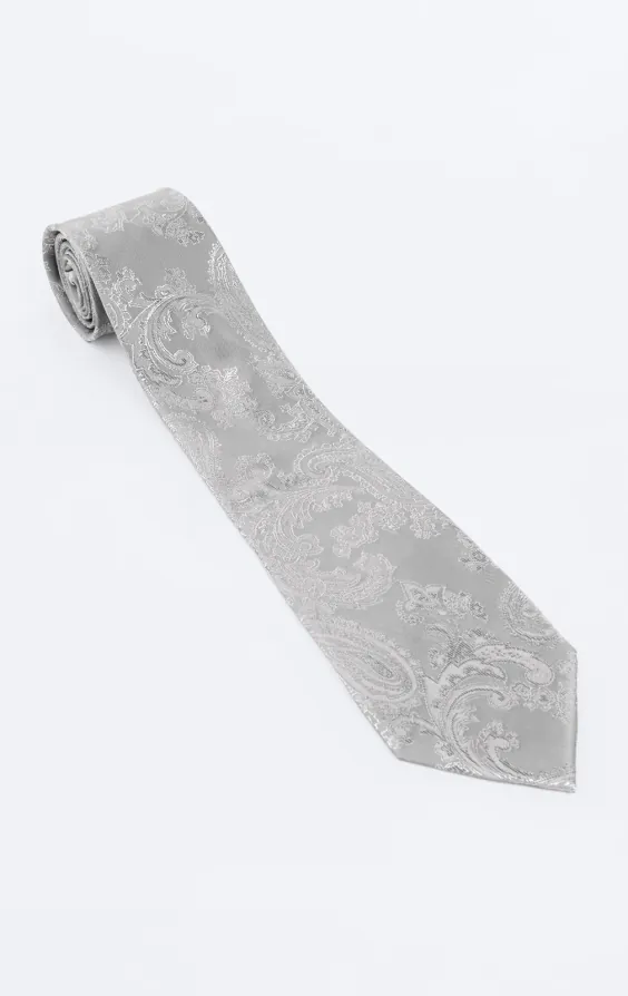 Dobell Silver Paisley Tie - photo 2