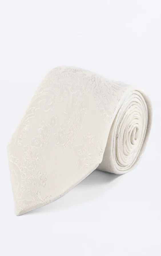 Ivory Paisley Tie Ivory Paisley Tie
