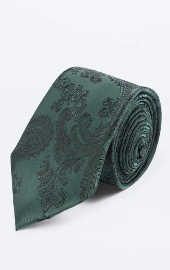 Dobell Racing Green Paisley Tie Dobell Racing Green Paisley Tie