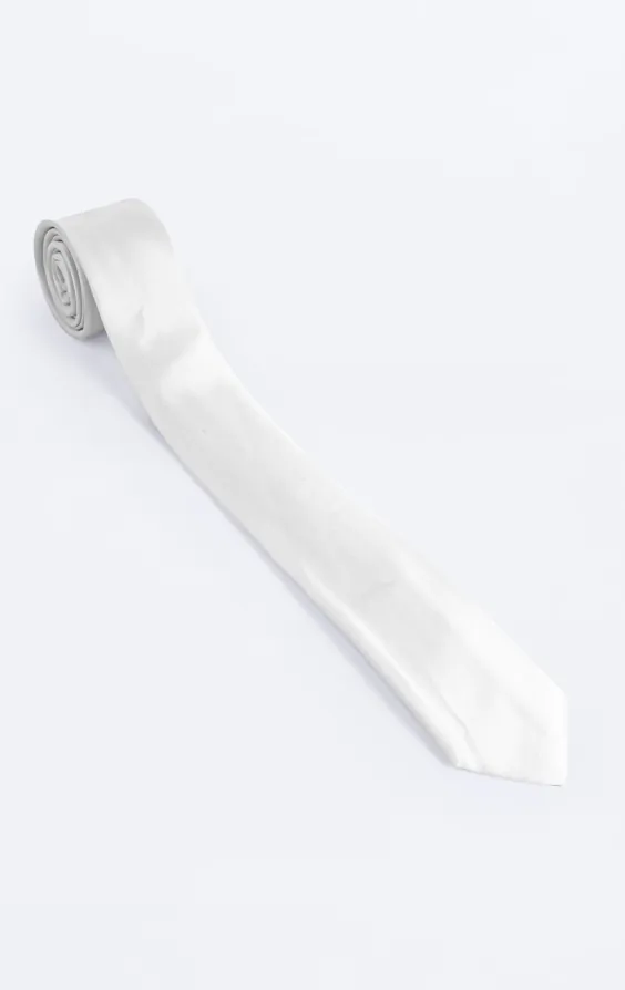 White Skinny Tie - photo 2