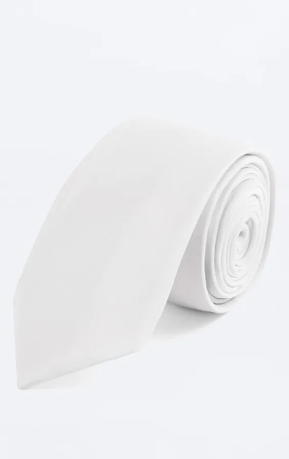 White Skinny Tie