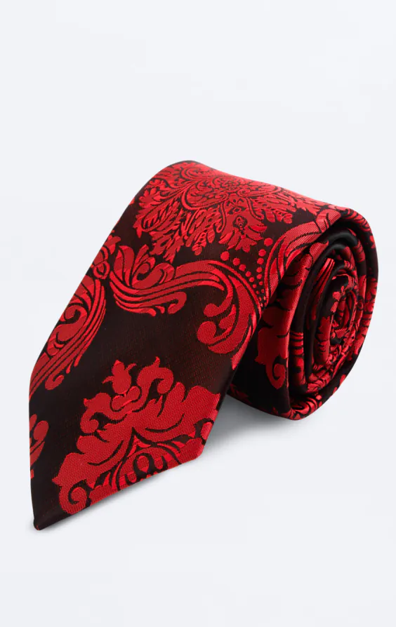 Red Victorian Jacquard Tie Red Victorian Jacquard Tie