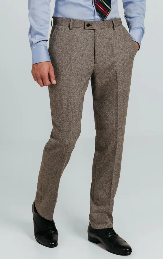 Brown Herringbone Tweed Suit - photo 6 Brown Herringbone Tweed Suit - photo 6