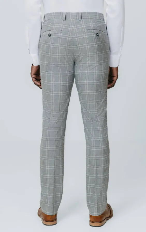 Grey with Tan Check Suit Trousers - photo 2 Grey with Tan Check Suit Trousers - photo 2