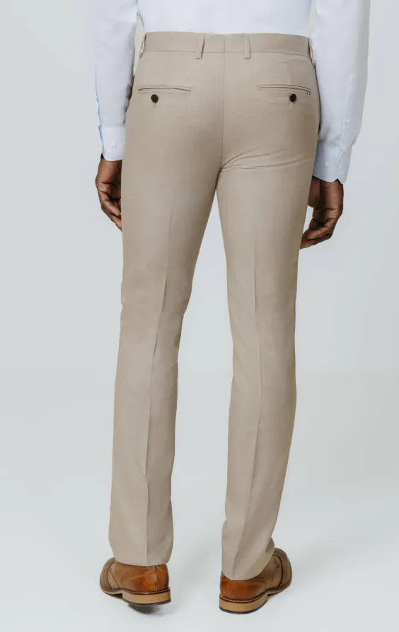 Stone Sharkskin Slim Fit Suit Trousers - photo 2 Stone Sharkskin Slim Fit Suit Trousers - photo 2