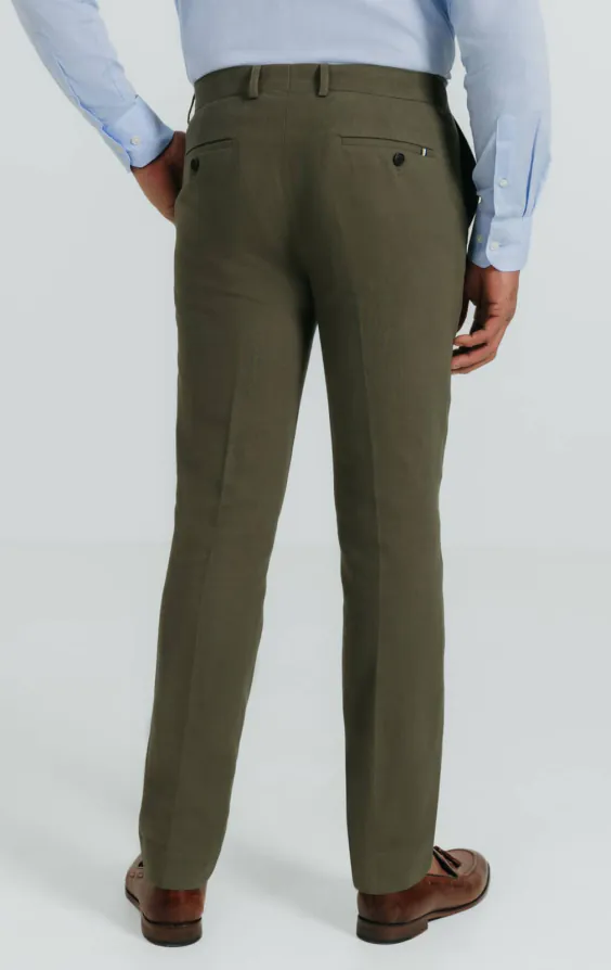 Green Linen Twill Suit Trousers - photo 2 Green Linen Twill Suit Trousers - photo 2