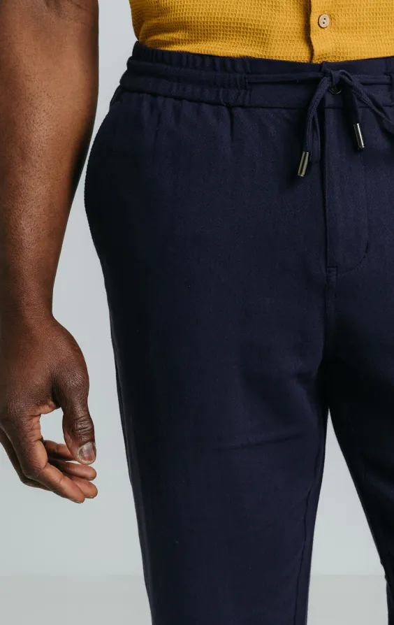Navy Linen Twill Trousers - photo 2 Navy Linen Twill Trousers - photo 2