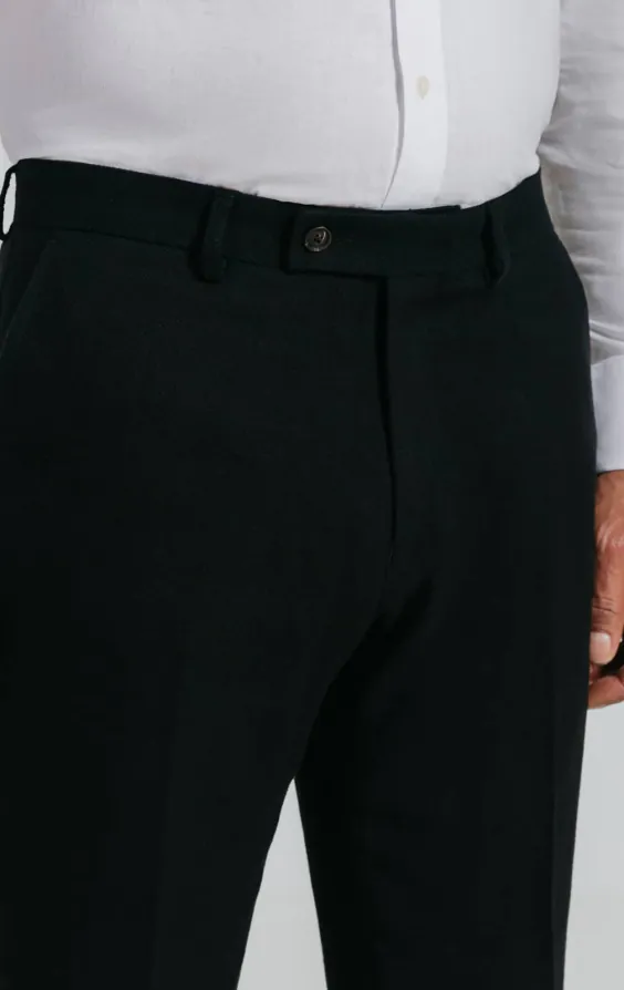 Black Linen Twill Suit Trousers - photo 1 Black Linen Twill Suit Trousers - photo 1