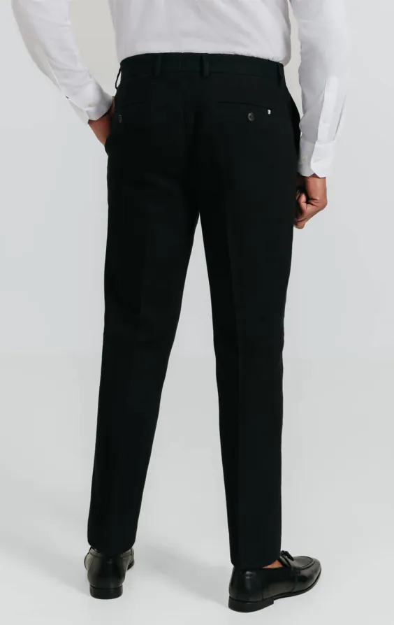 Black Linen Twill Suit Trousers - photo 2 Black Linen Twill Suit Trousers - photo 2
