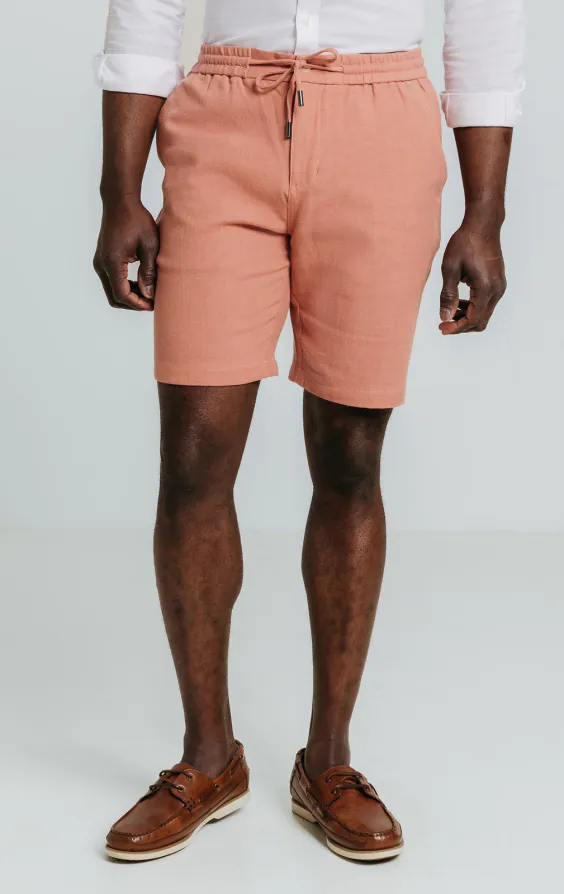 Coral Linen Twill Shorts - photo 1 Coral Linen Twill Shorts - photo 1