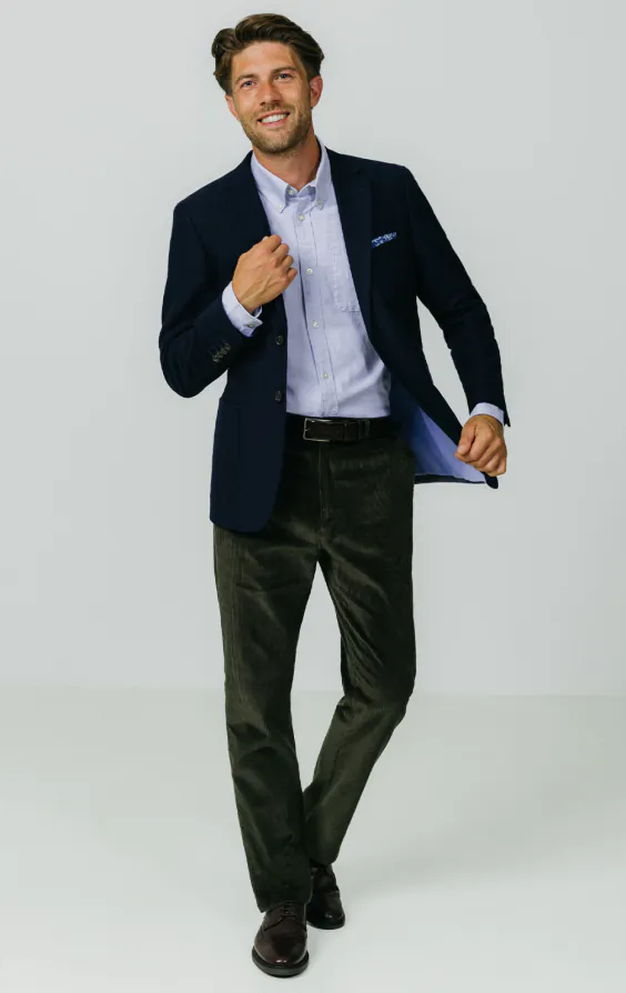 Green Corduroy Casual Trousers - photo 1