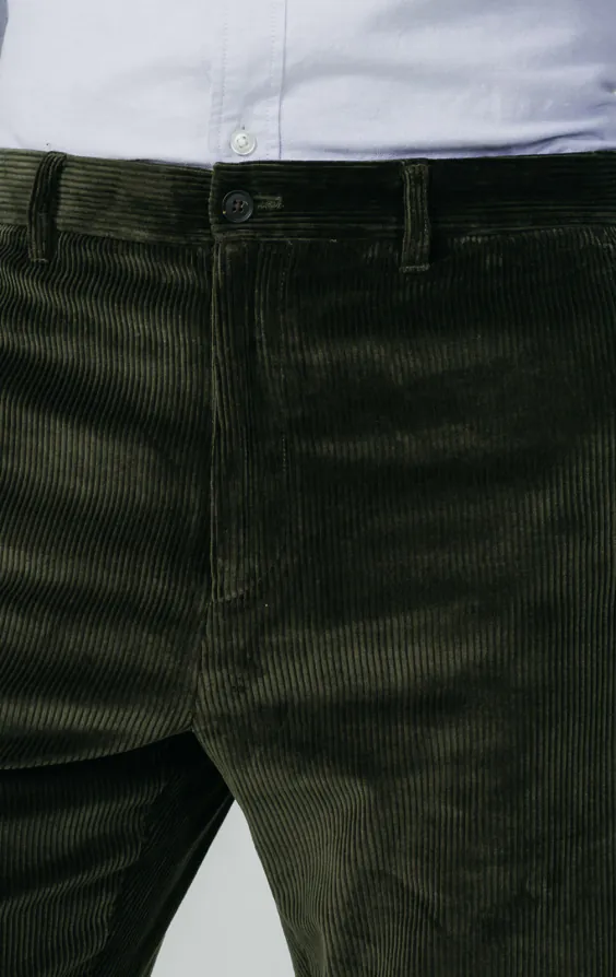 Green Corduroy Casual Trousers - photo 2