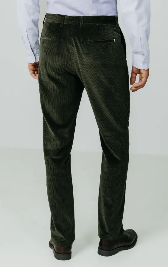 Green Corduroy Casual Trousers - photo 3