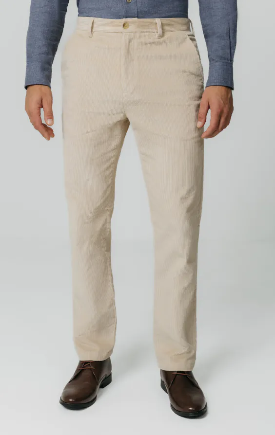 Beige Corduroy Casual Trousers Beige Corduroy Casual Trousers