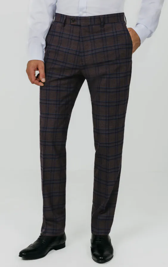 Burgundy with Blue Windowpane Check Suit Jacket - photo 6 Burgundy with Blue Windowpane Check Suit Jacket - photo 6