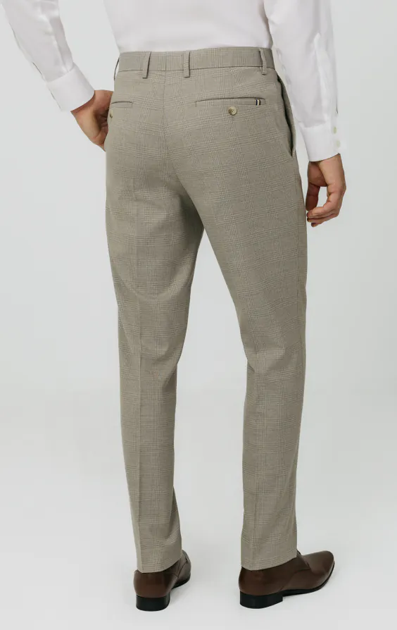 Natural Check Suit Trousers - photo 2