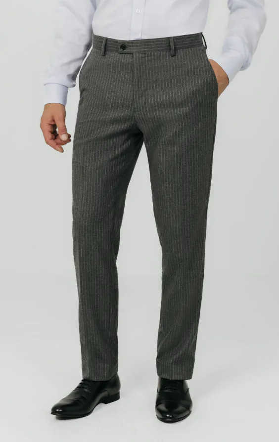 Charcoal Chalkstripe Suit Trousers Charcoal Chalkstripe Suit Trousers
