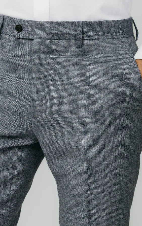 Blue Donegal Tweed Suit Trousers - photo 1 Blue Donegal Tweed Suit Trousers - photo 1