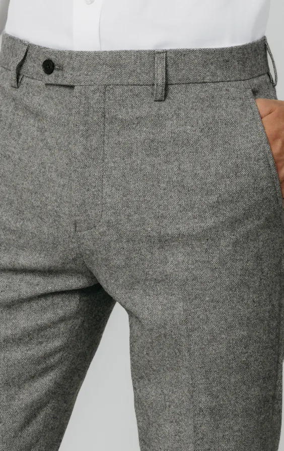 Light Grey Donegal Tweed Suit Trousers - photo 1 Light Grey Donegal Tweed Suit Trousers - photo 1