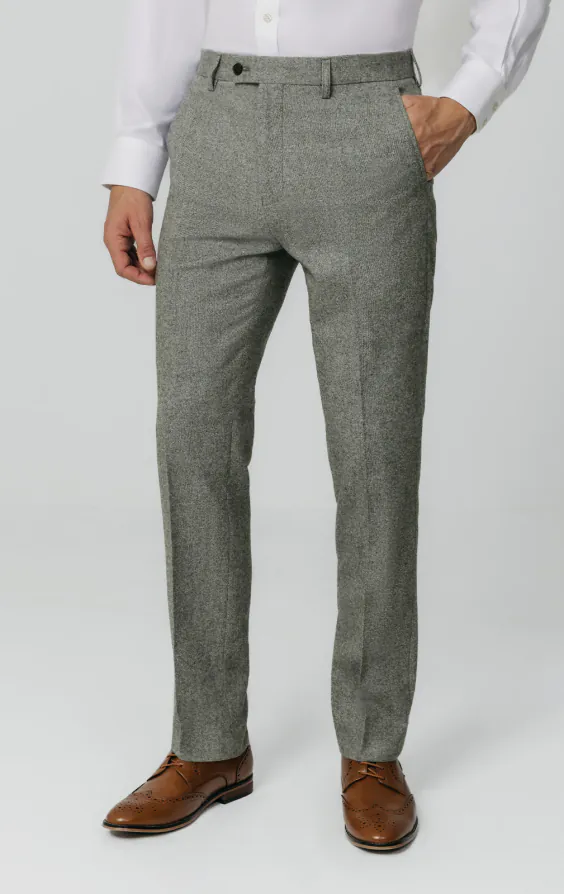 Light Grey Donegal Tweed Suit Trousers Light Grey Donegal Tweed Suit Trousers