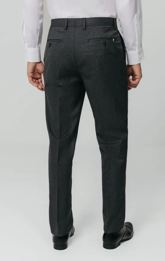 Charcoal Puppytooth Check Suit Trousers - photo 2 Charcoal Puppytooth Check Suit Trousers - photo 2