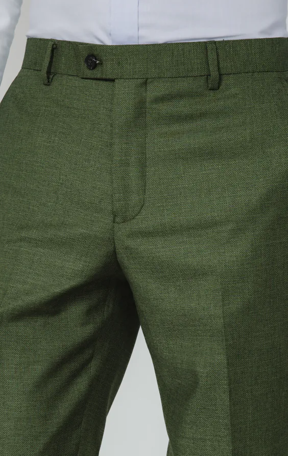 Pine Green Textured Weave Suit Trousers - photo 1 Pine Green Textured Weave Suit Trousers - photo 1