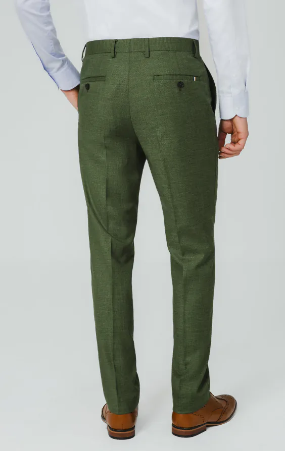 Pine Green Textured Weave Suit Trousers - photo 2 Pine Green Textured Weave Suit Trousers - photo 2