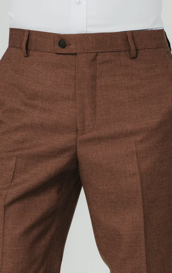 Rust Brown Textured Weave Suit Trousers - photo 1 Rust Brown Textured Weave Suit Trousers - photo 1