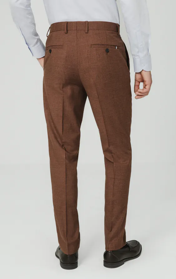 Rust Brown Textured Weave Suit Trousers - photo 2 Rust Brown Textured Weave Suit Trousers - photo 2