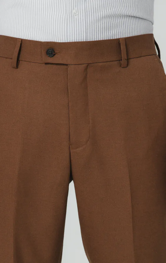 Mid Brown Twill Suit Trousers - photo 1 Mid Brown Twill Suit Trousers - photo 1