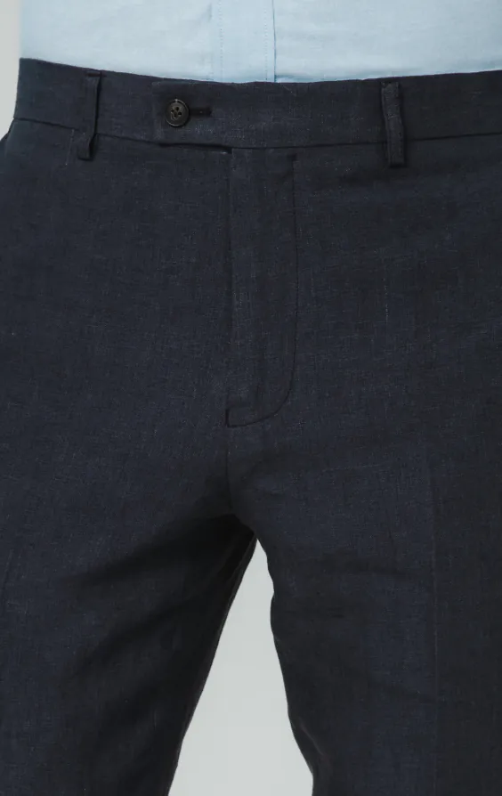 Navy Pure Linen Linen Suit Trousers - photo 1 Navy Pure Linen Linen Suit Trousers - photo 1