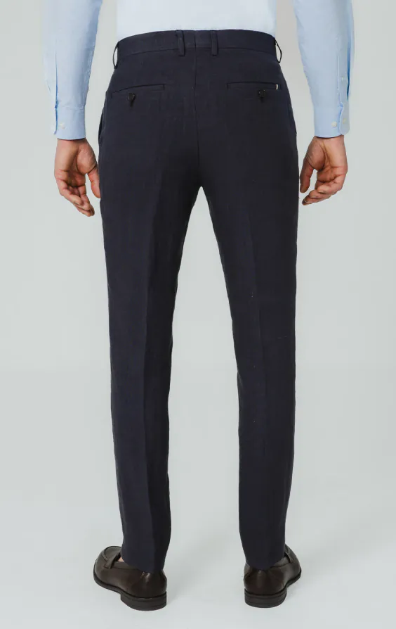 Navy Pure Linen Linen Suit Trousers - photo 2 Navy Pure Linen Linen Suit Trousers - photo 2
