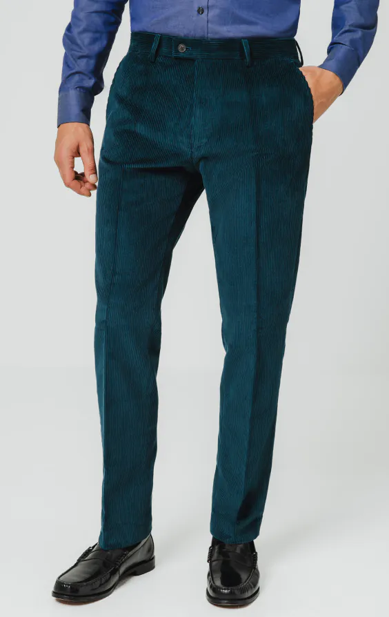 Teal Corduroy 3 Piece Suit - photo 6