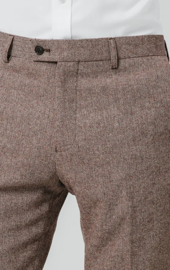 Redwood Herringbone Tweed Suit Trousers - photo 1 Redwood Herringbone Tweed Suit Trousers - photo 1