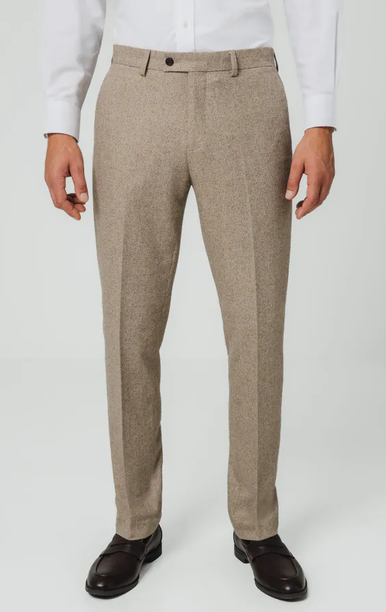 Camel Twill Tweed Suit Trousers Camel Twill Tweed Suit Trousers