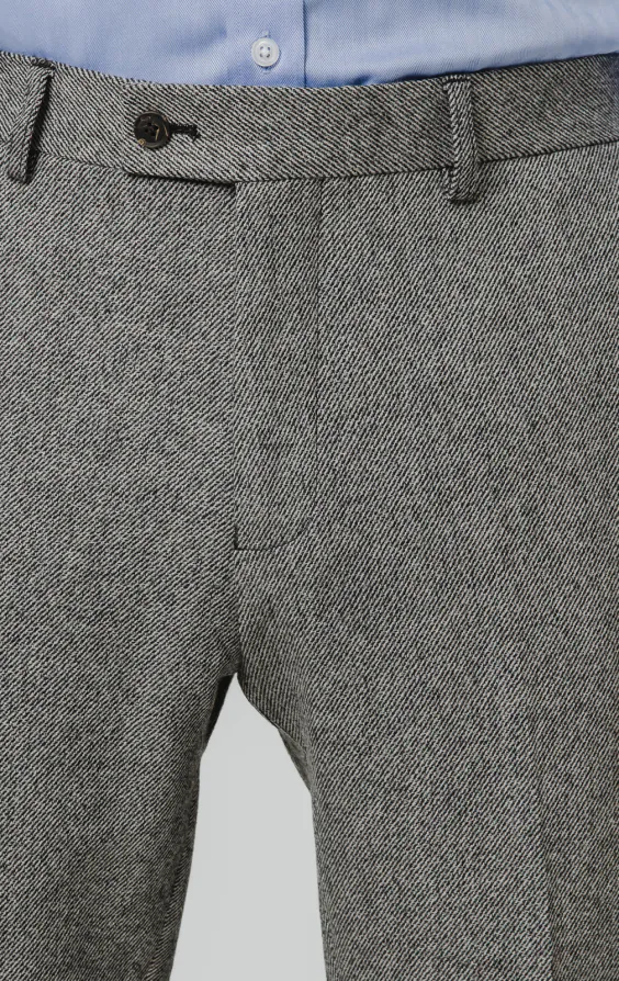 Grey Twill Tweed Suit Trousers - photo 1 Grey Twill Tweed Suit Trousers - photo 1
