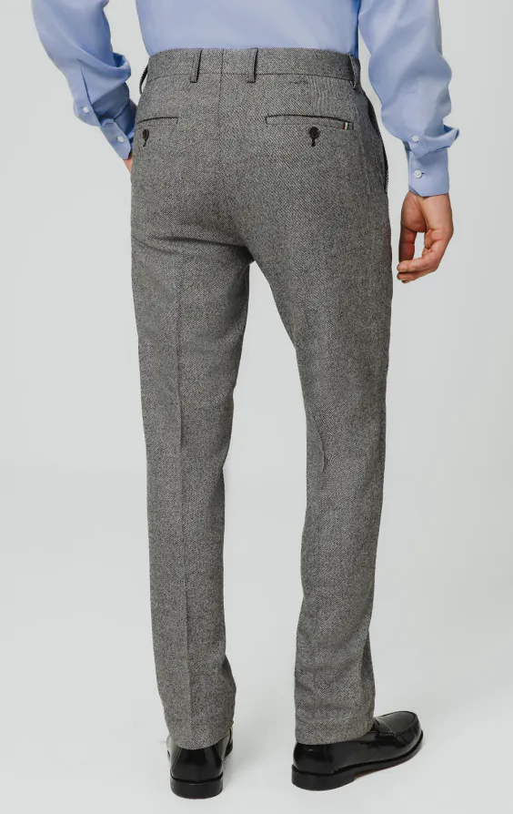 Grey Twill Tweed Suit Trousers - photo 2 Grey Twill Tweed Suit Trousers - photo 2